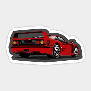 Ferrari F40 Old School Sticker